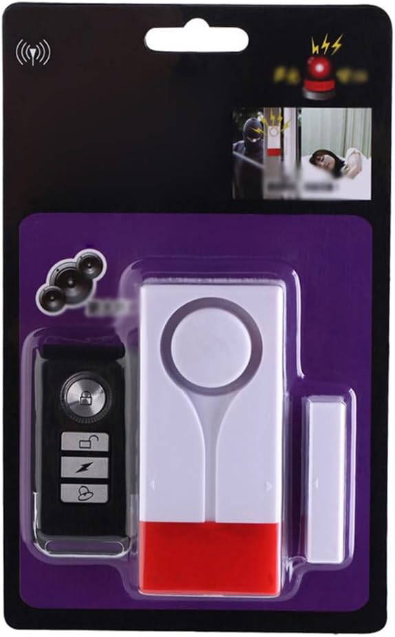 Meichoon Window Door Alarm Wireless for Home Security Sensor Anti Theft Burglar Doorbell Chime DIY Protection Ideal for Pool Garage Apartment and RV with 2 Alarm and 1 Remote Control