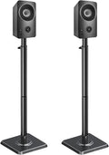 Mounting Dream Speaker Stands - Height Adjustable Speaker Stand for Vizio, Polk, JBL, Sony, Speaker Stands Pair with Wire Management (Holds up to11LBS Per Stand)