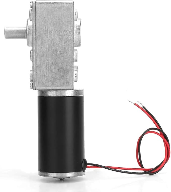 Reversible Gear Motor, DC 24V 8mm Shaft Gear Motor High Torsion Electric Turbo Speed Reduction Motor for Curtain Machine Advertising Equipment Window Opener (20RPM)