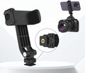 Flexible Phone Tripod Mount Adapter, Universal Smartphone Mount Adapter, Camera Cold/Hot Shoe Phone Tripod Holder for iPhone 17/16/15/14, Samsung Pixel Canon Nikon DSLR and More Cameras