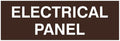 All Quality Basic Electrical Panel Sign - Fire Regulation Safety Compliance Sign - Dark Brown - Large (1 Pack)