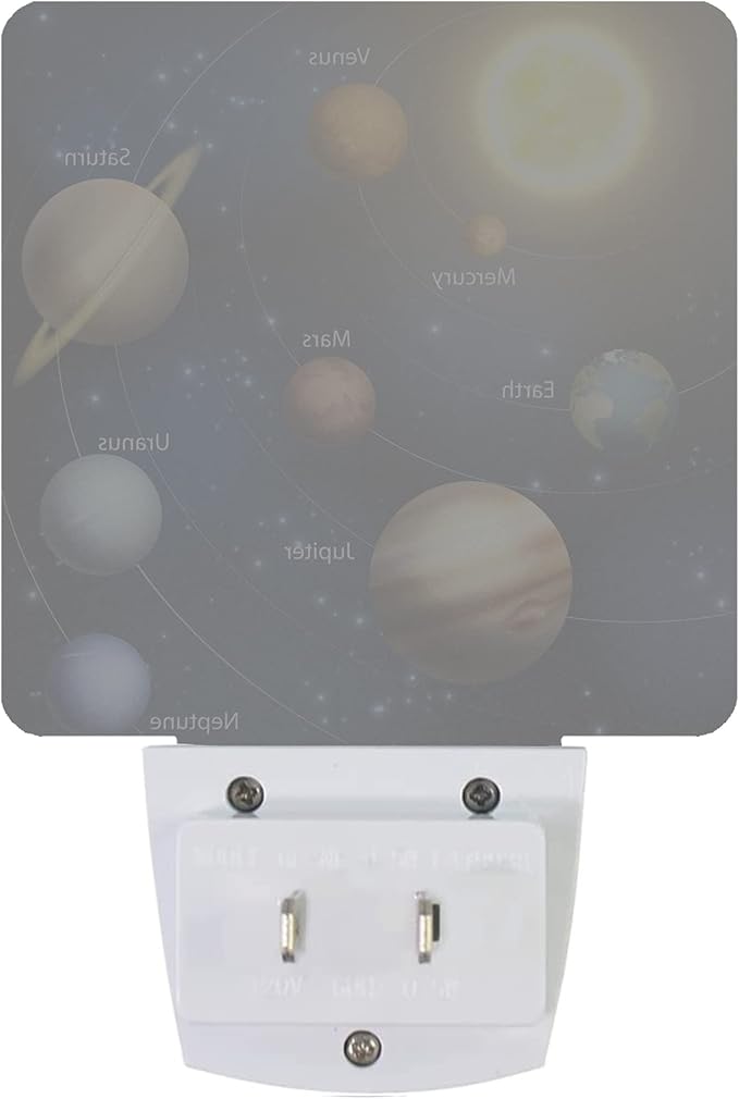 Smoaffly Planet Solar System Universe Galaxy Space Night Light Plug-in LED Nightlights Auto Sensor Night Lamp Dusk-to-Dawn Lamp Home Decor for Nursery Children Girls Boys