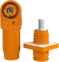 1 Set Battery Energy Storage Connector, Quick Plug Terminal High Current Connectors Right Angle Plug and Socket IP67 Waterproof Power Connector Stud Wiring Method 120A 25mm² (120A, Orange)
