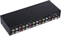 Manual 8Way Video Signals Switcher Box 8in 1Out Video Vid Switching Box Switcher Easy Switching Device Source Management