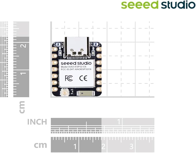 Seeed Studio XIAO ESP32C6-2.4 GHz WiFi 6, Bluetooth 5.3, Zigbee, Thread (802.15.4), ESP Rain Maker, AWS IoT, Support Microsoft Azure, Smart Home