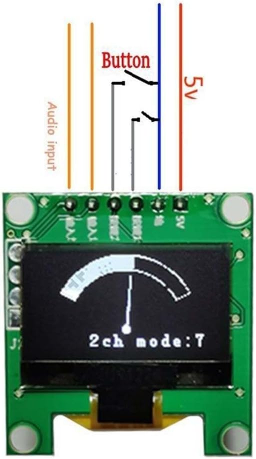 Audio Spectrum Display Analyzer with Dual Channel VU Meter and Multi Mode Screen (Without Box)