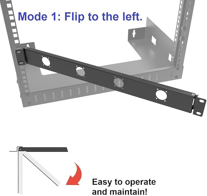 QiaoYoubang 1U Hinged 4D Rack Panel 4 D-Series XLR HDMI Audio Rack Mount Panel for 19 inches Rack Mount (4D)