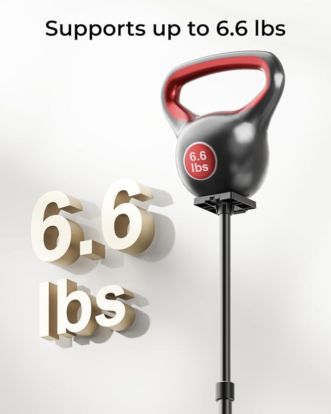 ULTIMEA 2-Pack Universal Height-Adjustable Speaker Stands, Black Floor Speaker Stand with 3KG Capacity, Extendable from 62cm to 93cm for Satellite Speakers, Steady 310