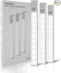 GOODEA Led Under Cabinet Lights Wireless, 7’’ Rechargeable Motion Sensor Light Indoor, Dimmable Closet Lights for Cabinets, Bookshelf, Stair, Hallway