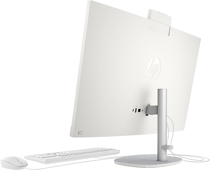 HP 27 FHD AIO PC (Intel 12-Core Ultra 7 255U, 32GB DDR5 RAM, 1TB SSD + ext 256GB SSD Dock, MS Office 2021, W11 Pro, HDMI, RJ45, WiFi 6, FHD Webcam, Wireless KB+Mouse) - All in One Business Desktop