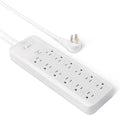 Amazon Basics Surge Protector Power Strip, 12-Outlet, 4000 Joules, 8ft Extension Cord, Rectangle, for Home, Office, Gaming Room, White