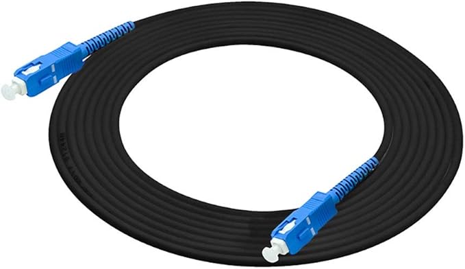 Jeirdus 150M SC to SC Outdoor Armored Simplex 9/125 SM Fiber Optic Cable Jumper - Optical Patch Cord, Singlemode, 150Meters/492ft