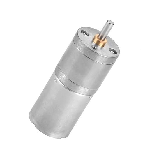 25mm DC 12V 25GA-370 Metal Gear Motor Low Speed for Electronic Locks Robots Electric Curtains Doors Mixers Monitoring Equipment Pet Feeders