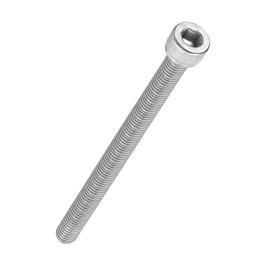 Kozelo 2pcs Socket Head Cap Screws - [M8-1.25 x 130mm] 304 Stainless Steel Allen Socket Drive for Electrical Motor 3D Printing Fan Engine Replacement Use, Silver