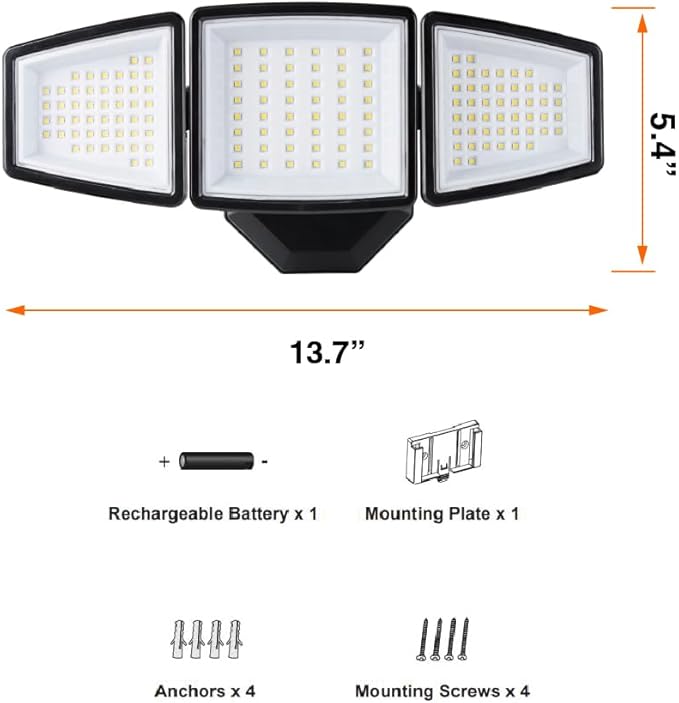 Sylvania 15W Security LED Light, Hardwired, 2000 LMS, Wet Rated, 5000K, Daylight - 1 Pack (66477)