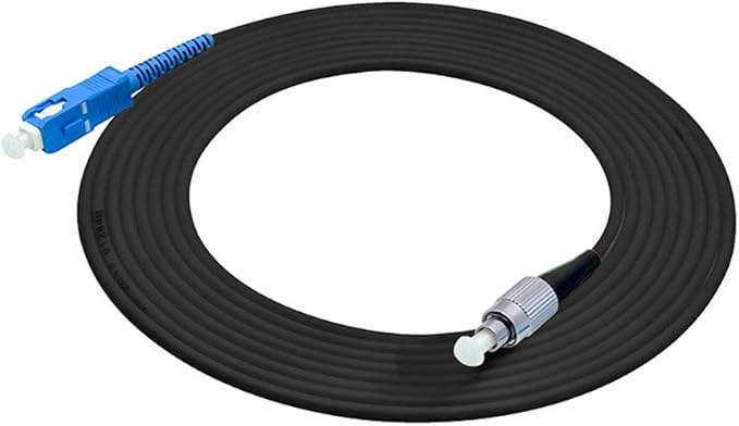 Jeirdus 300M SC to FC Outdoor Armored Simplex 9/125 SM Fiber Optic Cable Jumper Optical Patch Cord Singlemode 300Meters 985ft SC-FC