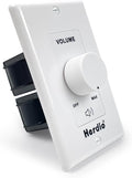 Herdio 100W Volume Control Knob for Speakers, Flush in Wall Volume Controller with 3 Independent Plate, Precise Sound Adjustment with 12-Position, Wide Compatibility for Home Audio Volume Adjustment