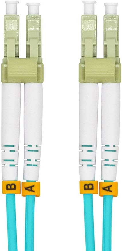 Jeirdus 50Meters 160ft LC to LC Duplex 50/125 10G OM3 Multi-Mode Fiber Optic Cable Jumper Optical Patch Cord LC-LC