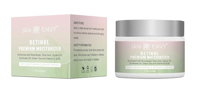 Skin ENVY Retinol Anti-Aging Cream – With Hyaluronic Acid, Shea Butter, Vitamin E & Green Tea | Hydrating, Nourishing & Wrinkle-Reducing | 20% of Profits Donated to USA Children’s Charities | 1.7oz