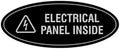 Signs ByLITA Oval Electrical Panel Inside Sign (Black/Silver) - Medium