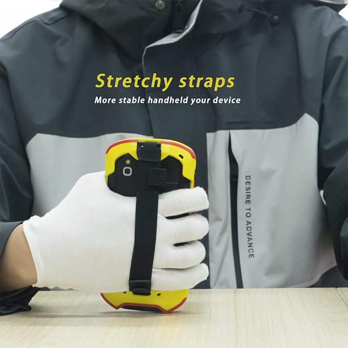 Protective Cover Bumper Case Rugged Boot with Hand Strap for Zebra TC51 TC510K TC52 TC56 TC57 (Red+Yellow)