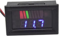 Battery Charge Level Indicator Universal Car Battery Capacity Meter Tester Checker 12V-60V Blue Car Battery Tester Motorcycle Battery Checker Battery Fuel Gauge Indicator Battery Capacity Meter Teste