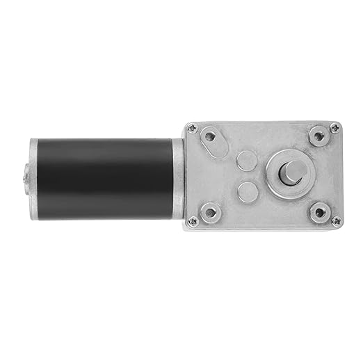 12V 200RPM 5840 31ZY Permanent Magnet DC Turbo Geared Motor Reduction Motor for Remote Control Curtains Paper Shredders Black 1Pcs