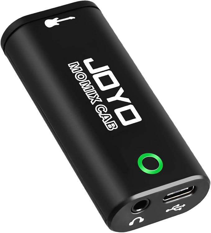 JOYO Guitar Audio Interface Pocket Internal Recording Sound Card with Type-C and Lightning for Phone Portable and Lightweight Plug & Play (MOMIX CAB)