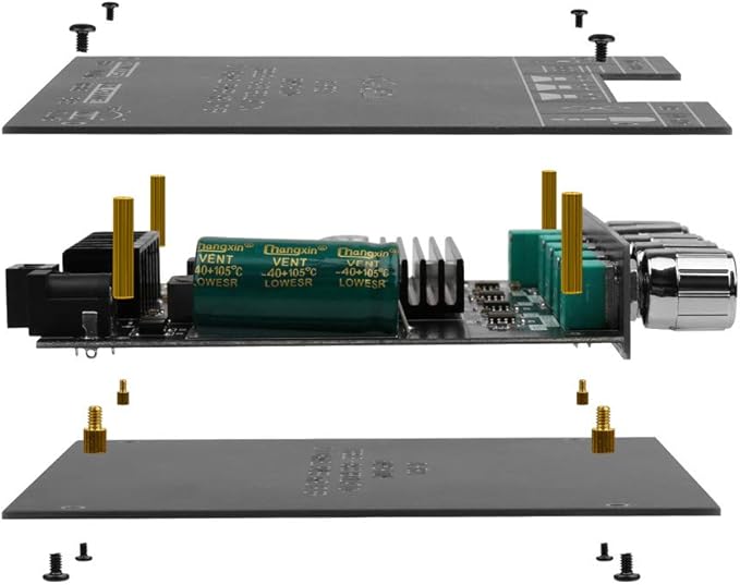 Bluetooth Audio Amplifier Board, ZK-TB21 2.1CH 50W x 2 +100W Subwoofer Power Amp with Treble and Bass Control, Bluetooth5.0 and AUX Inputs, Stereo Digital AMP for DIY Home Speakers