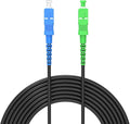 Jeirdus 150M SC/PC to SC/APC Outdoor Armored Simplex 9/125 SM Fiber Optic Cable Jumper Optical Patch Cord Singlemode 150Meters 492ft SC-SC