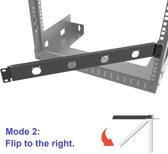 QiaoYoubang 1U Hinged 4D Rack Panel 4 D-Series XLR HDMI Audio Rack Mount Panel for 19 inches Rack Mount (4D)
