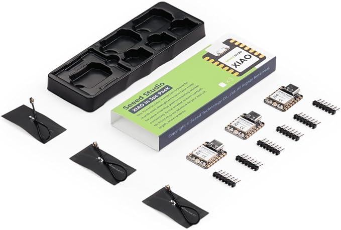XIAO ESP32C3 3PCS Pack - RISC-V Tiny MCU Board with Wi-Fi and Bluetooth5.0, Battery Charge Supported, Power Efficiency and Rich Interface