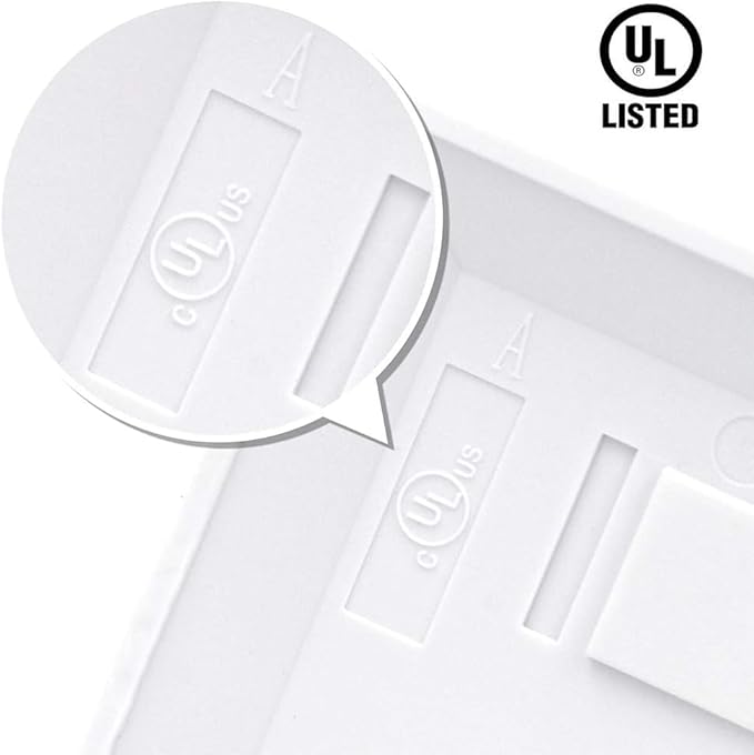 VCE UL-Listed Speaker Wall Plate Gold-Plated, 2-Port Keystone Wall Plate with Banana Jack Binding Post Keystone Jack Insert for Speakers, 2 Pack