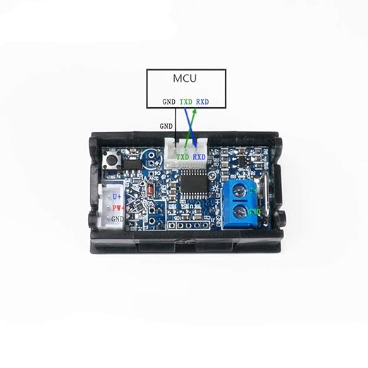 Taidacent Modbus RTU Power Monitor Energy Meter DC Voltage Current Meter Ammeter RS485 TTL Isolated 100V 5A 10A 50A 100A Dual LCD Display (100V5A_Modbus Protocol_485 Isolation)