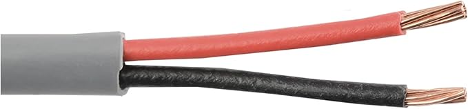 Custom Cable Connection 18 AWG 2 Conductor Stranded Non Shielded Cable for Security/Alarm/Access Control/Sound - 1000FT Spool