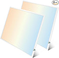 2X2 LED Flat Panel Light Emergency Battery Backup, 40W-3000K/4000K/5000K, 0-10V Dimmable, 4390 Lumens, LED Drop Ceiling Light, 100-277V, DLC and UL Listed, Ultra Thin Back-Lit (2 Pack)