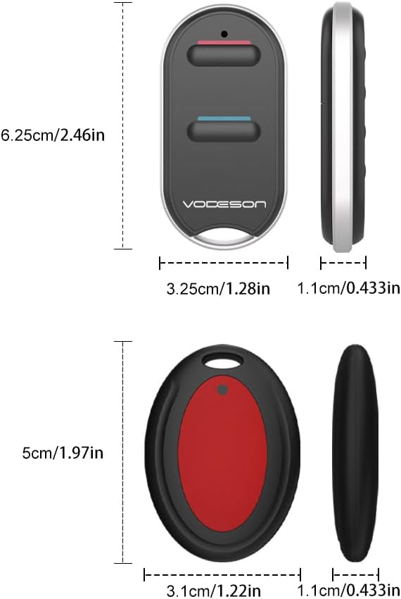 VODESON Key Finder TV Remote Control Finder, No Smartphone Needed Easy to Use Suitable for The Elderly 80dB RF Locator Device,Key Finders Make Noise Keychain Tracker/Wallet Finder