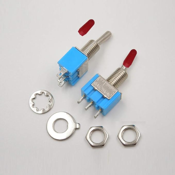 VONVOFF Toggle Switch,ON/Off SPST with Pre-soldered Wires,3v/5v/12v/24v/72v/110v/220v/240v/ Mini Toggle Switches for car,Truck, Light,Test Machine,Industrial Equipment.3 Pins 2 Positions (10pcs+Wire)