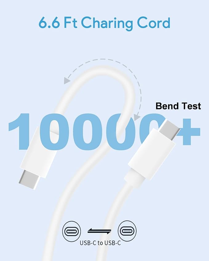 Mac Book Pro Charger, 70W USB C Charger Power Adapter for MacBook Pro/Air 13/14 Inch, for MacBook 12 Inch, Included USB-C to USBC Charge Cable (6.6ft/2m)