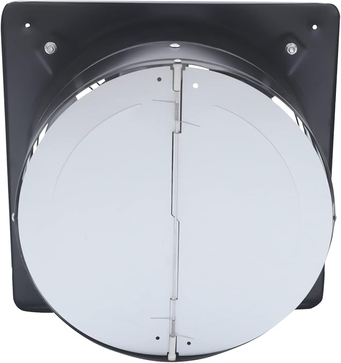 XUFOPLY 12 Inch Exhaust Fan, 110V 125W Wall Mounted Vent Fans 2800RPM Kitchen Bathroom Windows Fan Metal Extractor Fan for Attic, Garage, Window Ventilation (Black, 12 Inch)