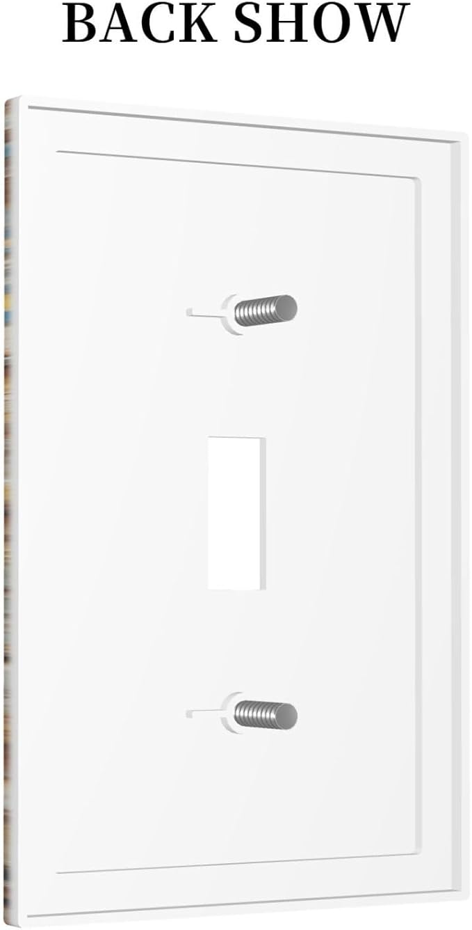 Bvtewkhz Tiger Vintage 1 Gang Single Toggle Decorative Outlet Covers Light Switch Plate Electrical Receptacle Switchplate For Bathroom Kitchen Bedroom