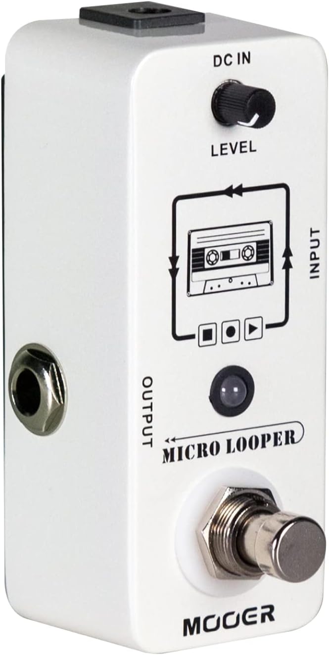 MOOER Micro Looper Guitar Loop Pedal Effect Pedal with 30 Minutes Recording Time, Unlimited Overdubs, Pure Sound for Electric Guitar