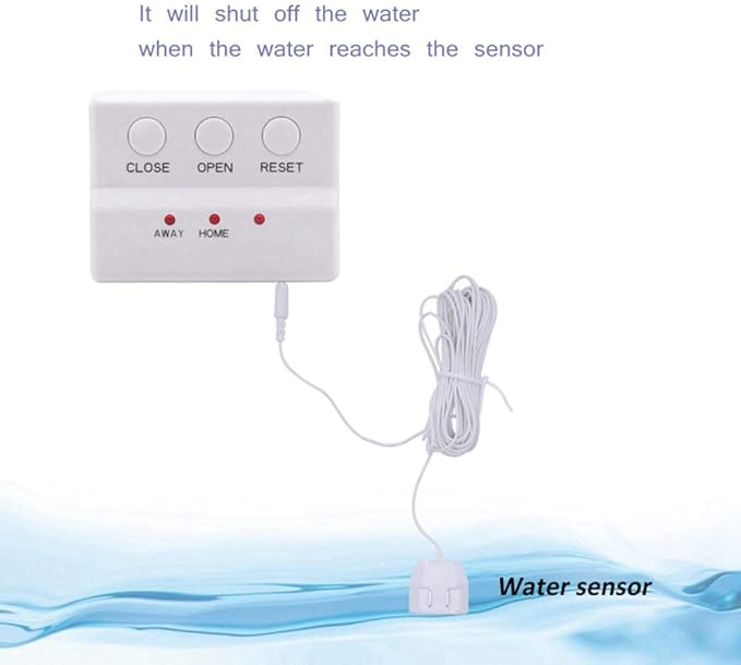 E-SDS Water Leak Detector with Shutoff Valve,Sensors and Sounds Alarm,Automatic Water Leak Shut Off Valve System,for Pipes 3/4 NPT,Flood Prevention for Laundry,Water Heaters and More