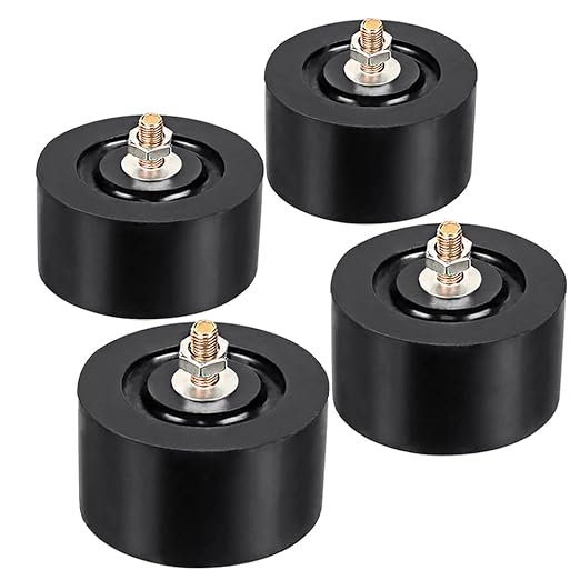 Anti Vibration Pad Air Conditioner Base,Noise Reduction and Shock Absorption Bracket,Upgraded Air Conditioner Shock Pad Thickened Floor Bracket,4 Packs (Rubber Round - Diameter 9cm)