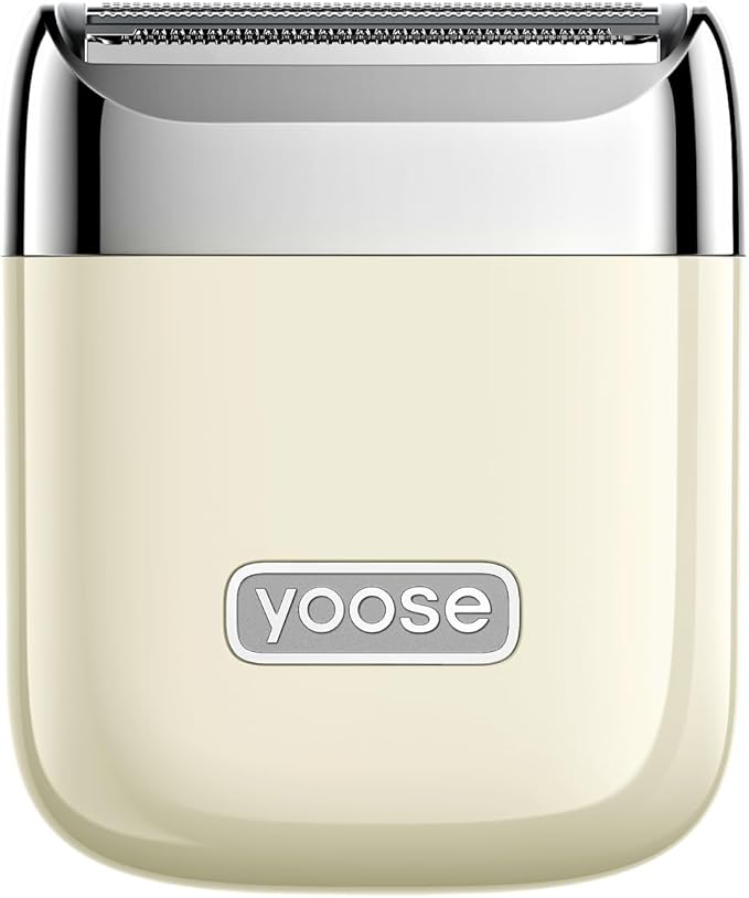 yoose Electric Razors for Women, IPX7 Alloy Body Bikini Trimmer for Women (USB-C, Trimmer Comb, Multi Shaving Modes), Portable Size, Porcelain White