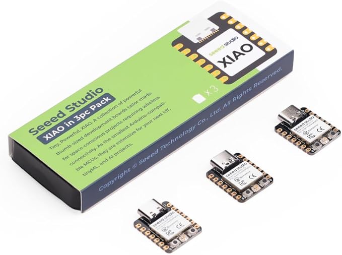 XIAO ESP32C3 3PCS Pack - RISC-V Tiny MCU Board with Wi-Fi and Bluetooth5.0, Battery Charge Supported, Power Efficiency and Rich Interface
