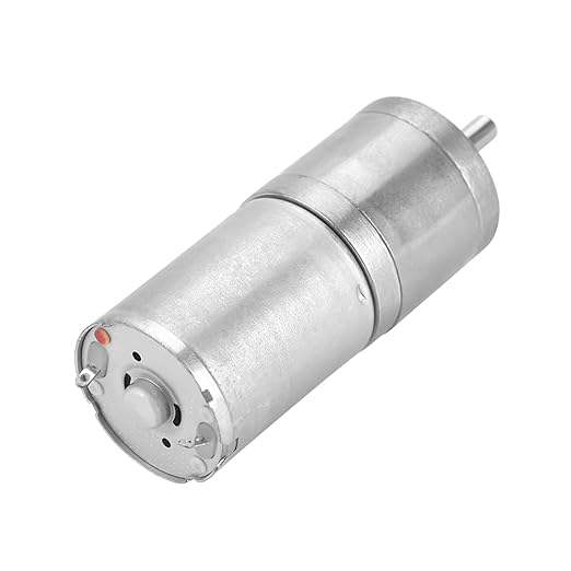 25mm DC 12V 25GA-370 Low Speed Metal Gear Motor for Electronic Locks Robots Electric Curtains Doors Mixers Monitoring Devices Pet Feeders DIY Projects