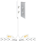 Sleek Socket Original & Patented Ultra-Thin Outlet Concealer With Cord Kit, Flat Extension With Multi Outlets Power Strip, Ideal for Home Improvement, Hide Bulky and Messy Cords