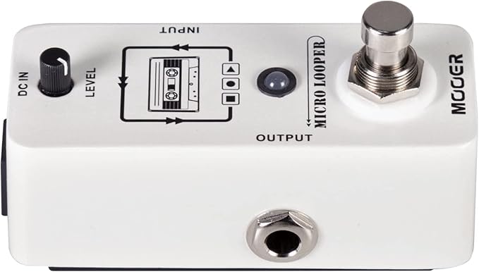 MOOER Micro Looper Guitar Loop Pedal Effect Pedal with 30 Minutes Recording Time, Unlimited Overdubs, Pure Sound for Electric Guitar