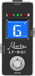 Rowin Guitar Tuner Pedal High Precision Chromatic Tuner with LCD Display for Guitar Bass Voline True Bypass LT-901